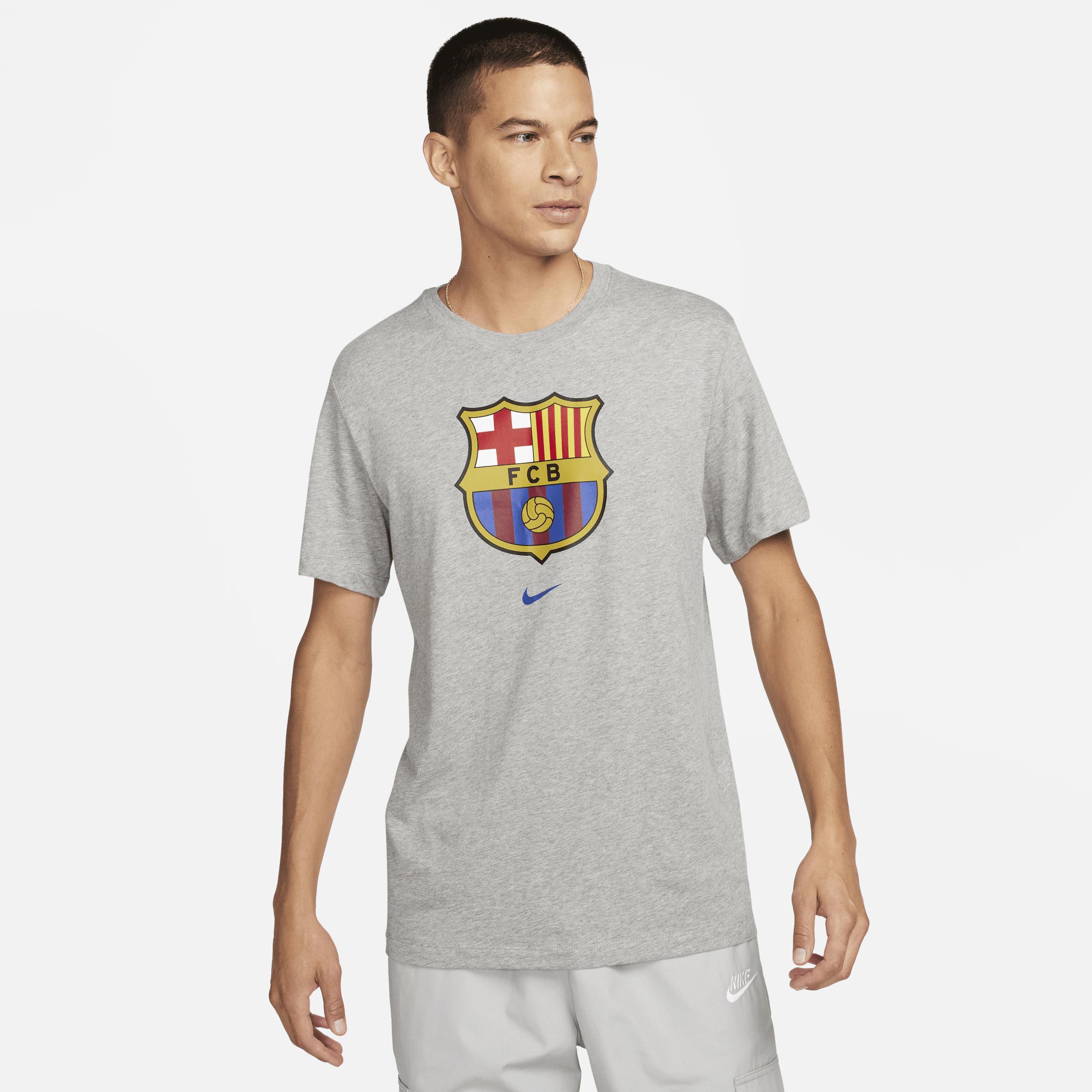 Mens Nike Heather Gray Barcelona Crest T-shirt Product Image