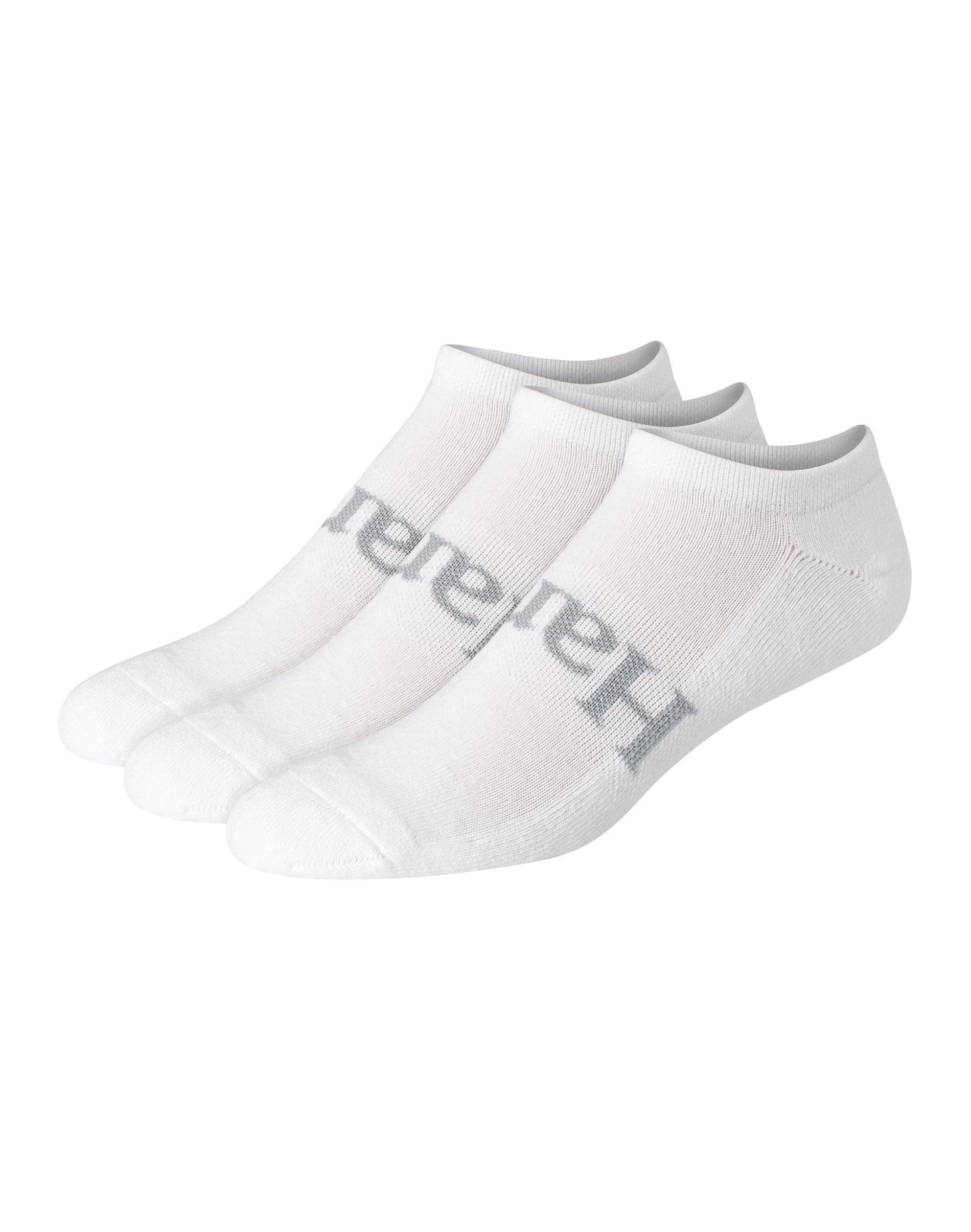 Hanes Originals Mens SuperSoft No Show Socks, 3-Pairs Wintergreen Dream/Black/White 6-12 Product Image