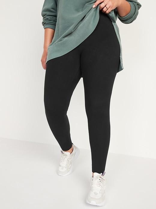 High-Waisted Jersey Ankle Leggings Product Image