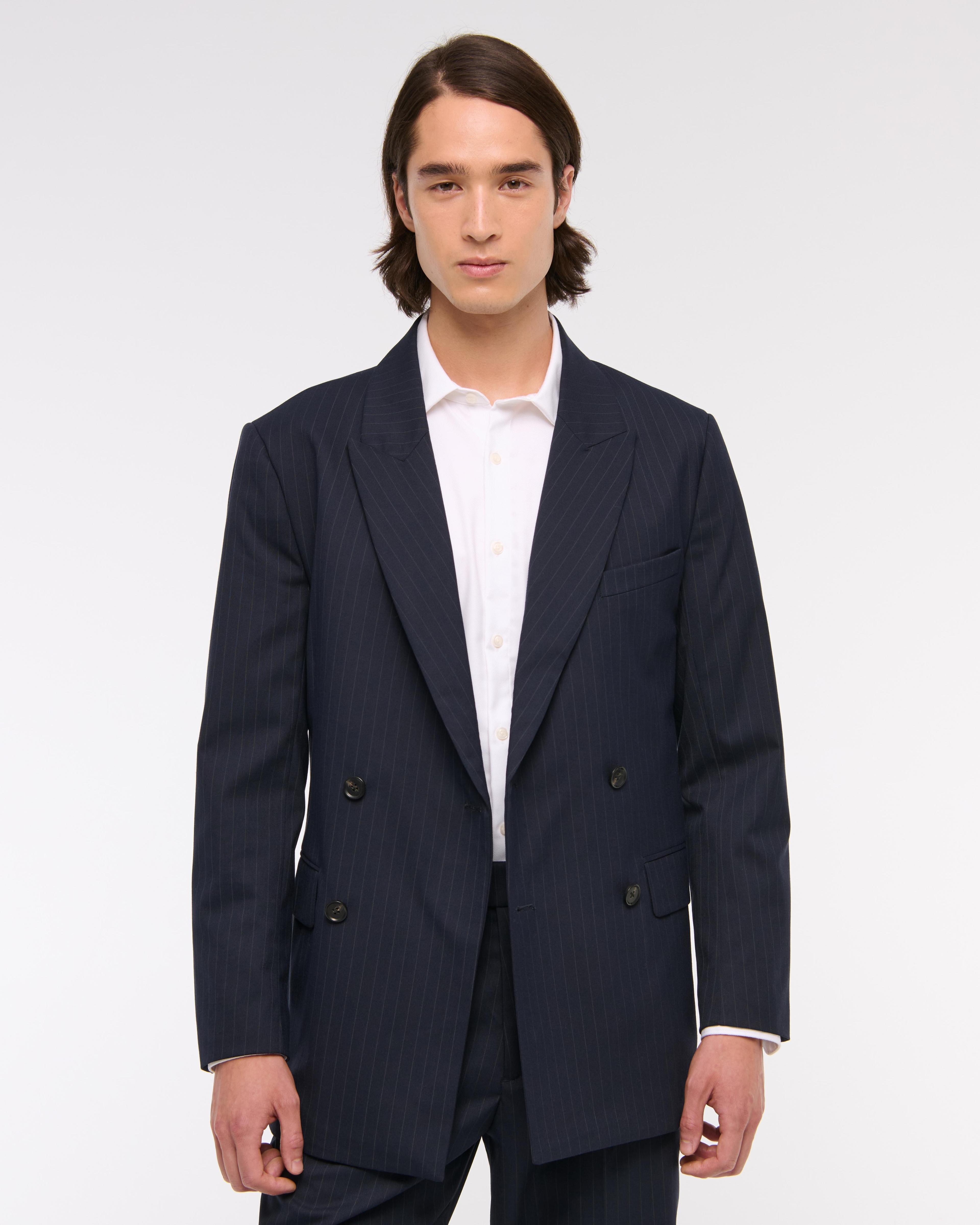 The A&F Collins Tailored Double-Breasted Blazer Product Image