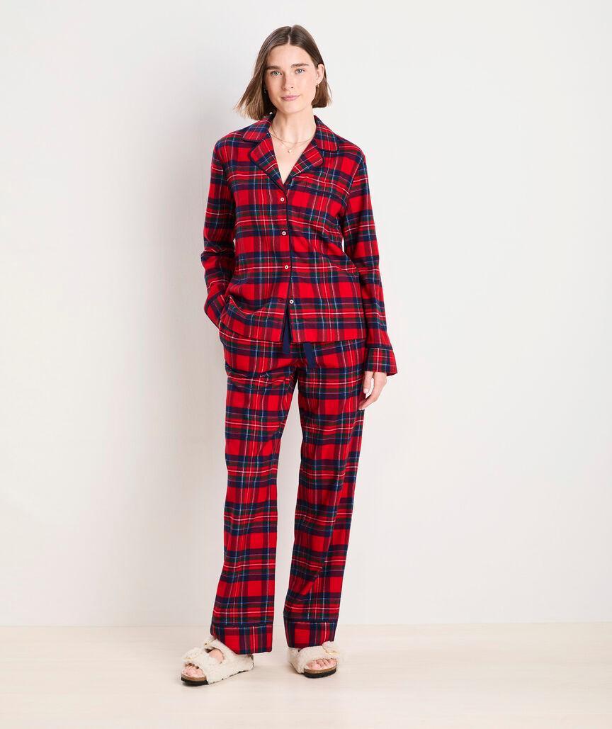 Women's Flannel Pajama Set Product Image