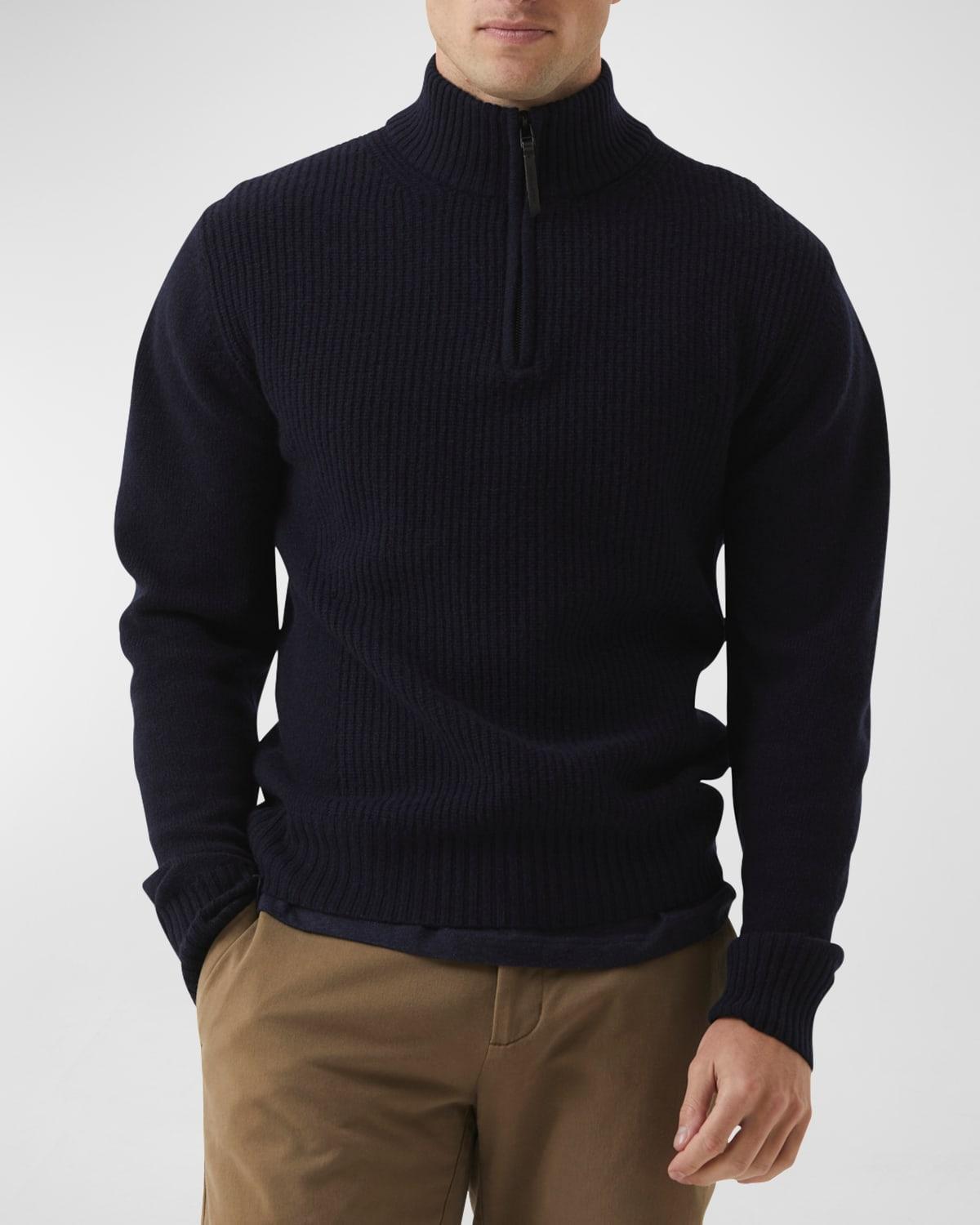 Mens Charlestown Quarter-Zip Lambswool Sweater Product Image