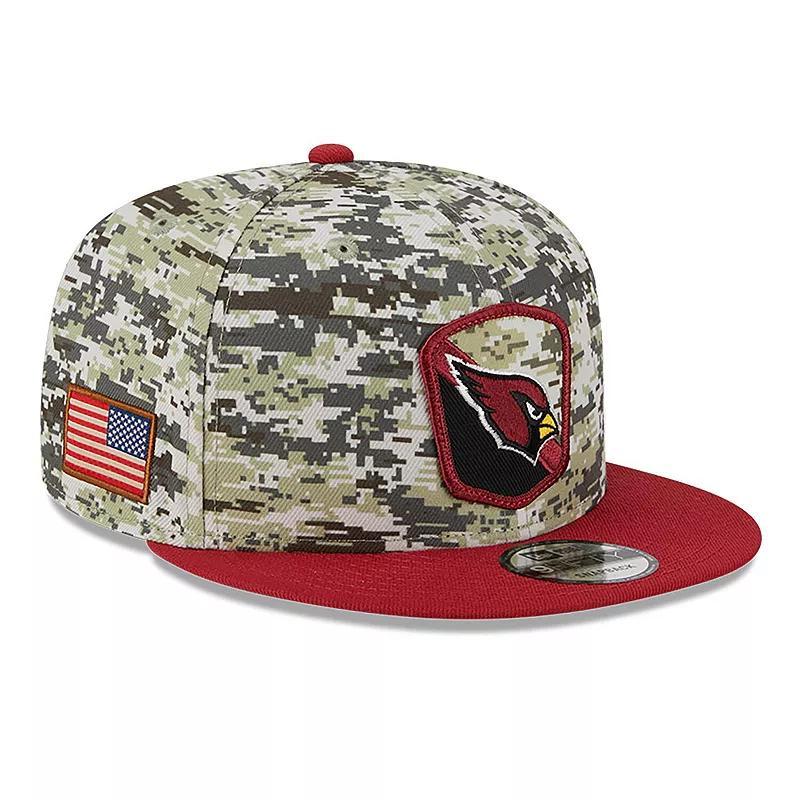 Mens New Era Camo Arizona Cardinals 2023 Salute To Service 9FIFTY Snapback Hat - Camo Product Image