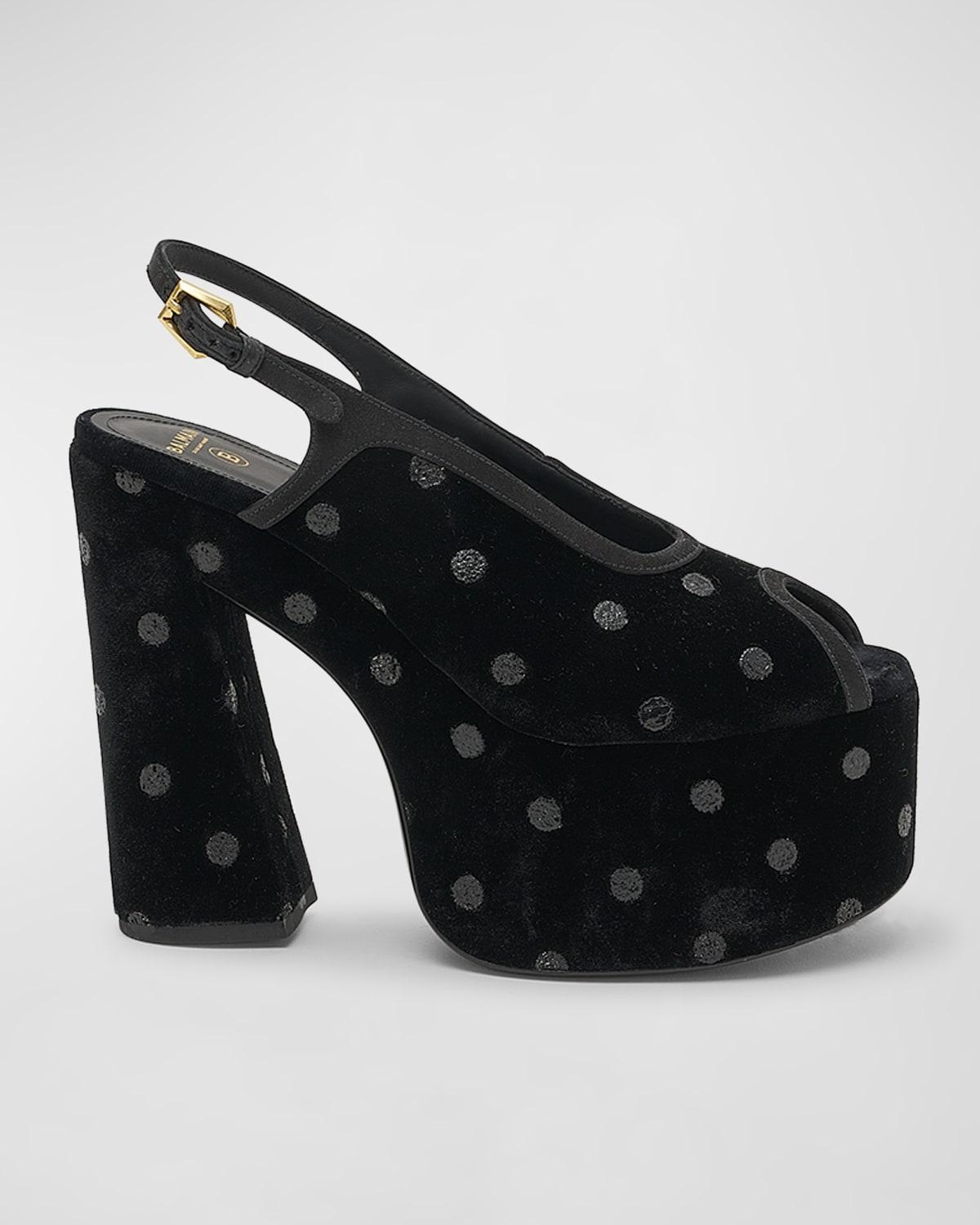 Womens Cam-Velvet Platform Sandals Product Image