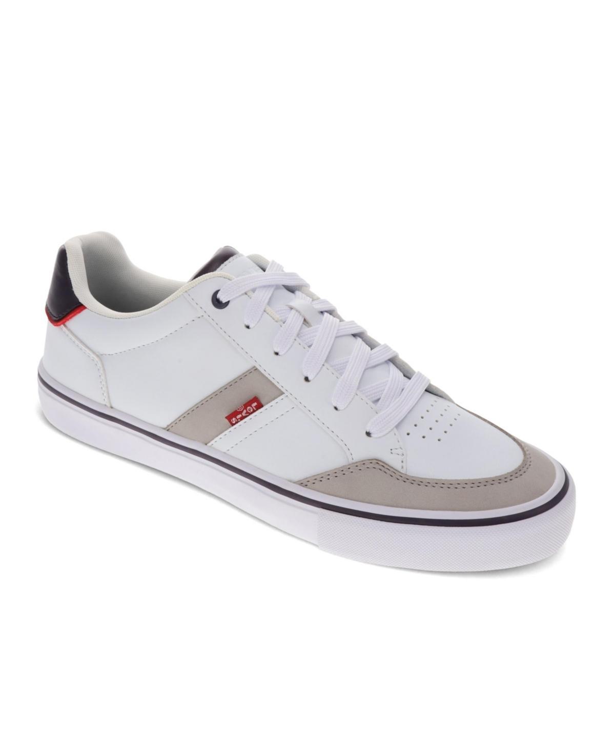 Levis Deacon Mens Sneakers White Silver Navy Product Image