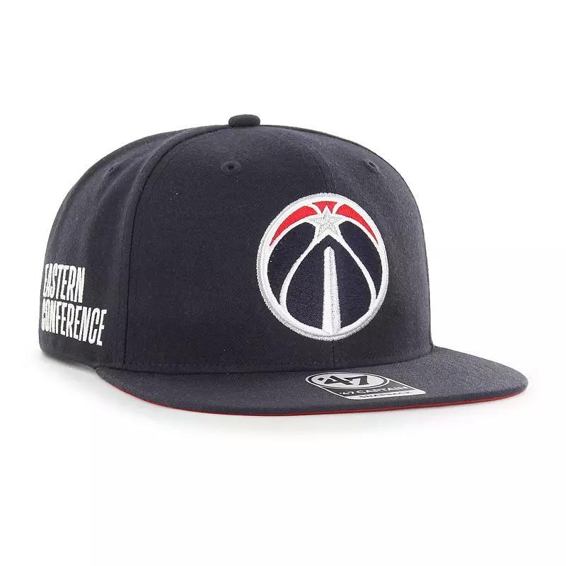 Mens 47 Navy Washington Wizards Sure Shot Captain Snapback Hat, Wiz Blue Product Image