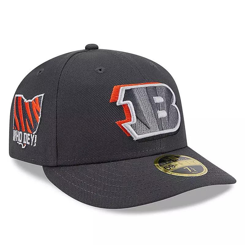 Mens New Era Graphite Cincinnati Bengals 2024 NFL Draft Low Profile 59FIFTY Fitted Hat Product Image