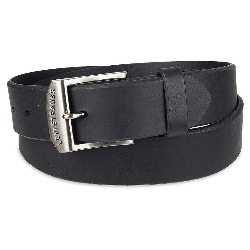 Mens Levis Engraved Logo Buckle Leather Belt Product Image