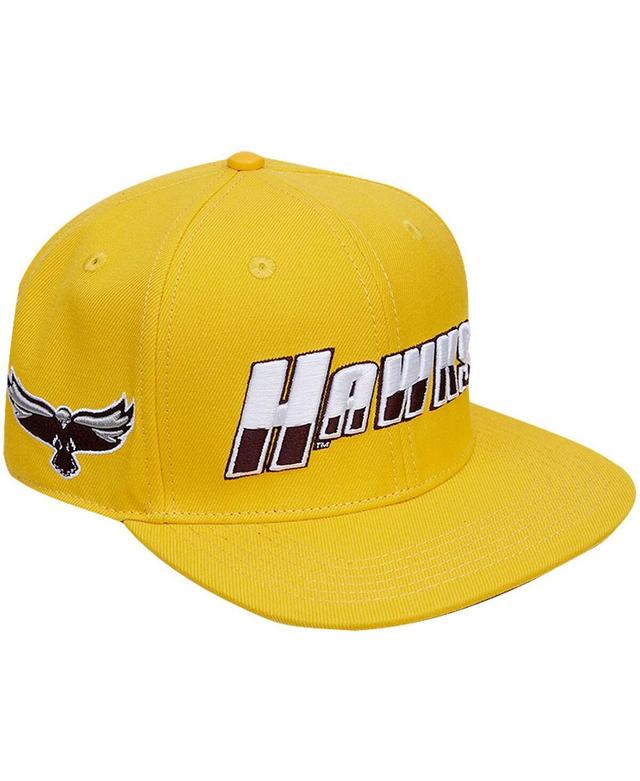 Mens Pro Standard Gold Maryland Eastern Shore Hawks Evergreen Hawks Snapback Hat Product Image