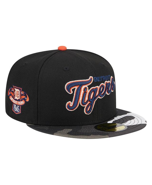 Mens New Era Black Detroit Tigers Metallic Camo 59FIFTY Fitted Hat Product Image