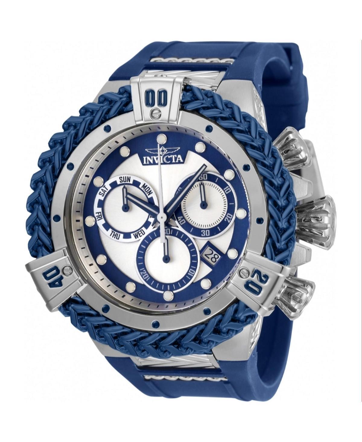 Invicta Mens 35584 Bolt Quartz Chronograph Blue, Silver Dial Watch - Silver Product Image