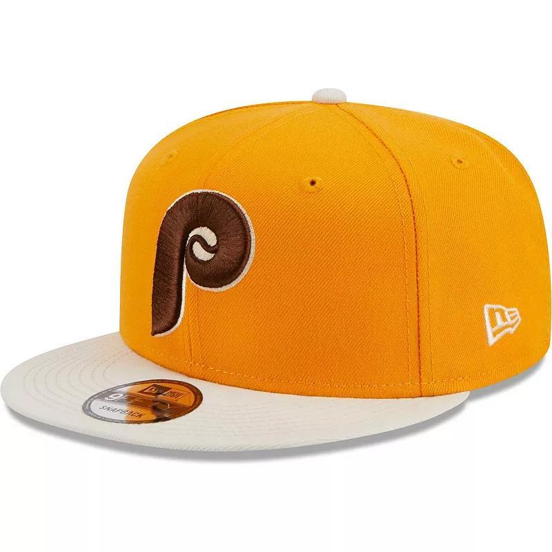 Mens New Era Gold Philadelphia Phillies Tiramisu 9FIFTY Snapback Hat Product Image