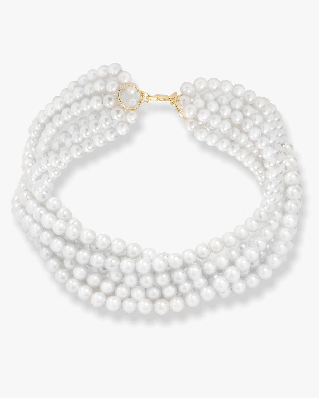 "THE" Perfect Pearl Collar Necklace - Silver Product Image