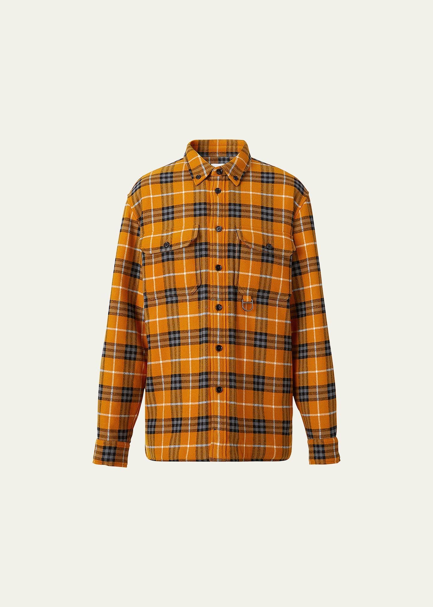 Mens Plaid Flannel Overshirt Product Image