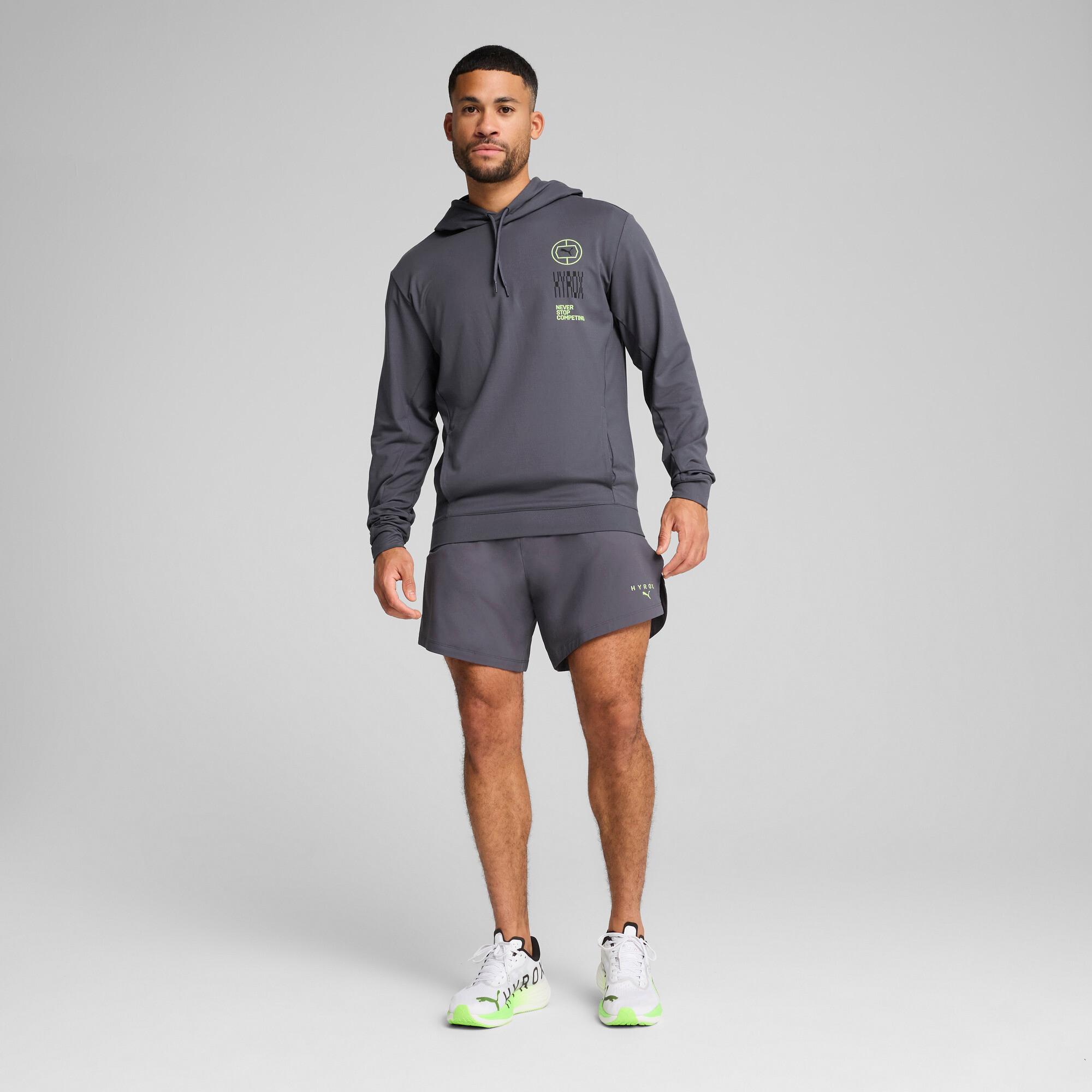 PUMA x HYROX CLOUDSPUN Men's Hoodie in Grey Product Image