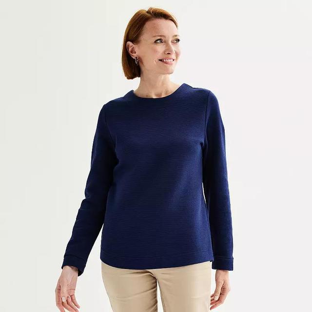 Womens Croft & Barrow Ottoman Sweatshirt Product Image