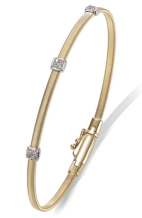 Marco Bicego Masai 18K Yellow Gold Small Three Station Diamond Bracelet Product Image