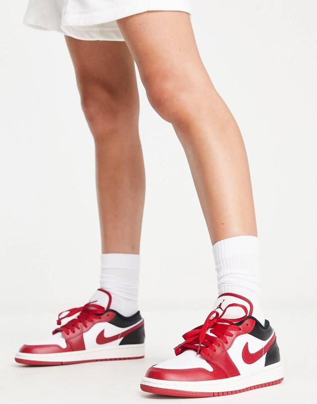 Nike Air Jordan 1 Low sneakers in red and white Product Image