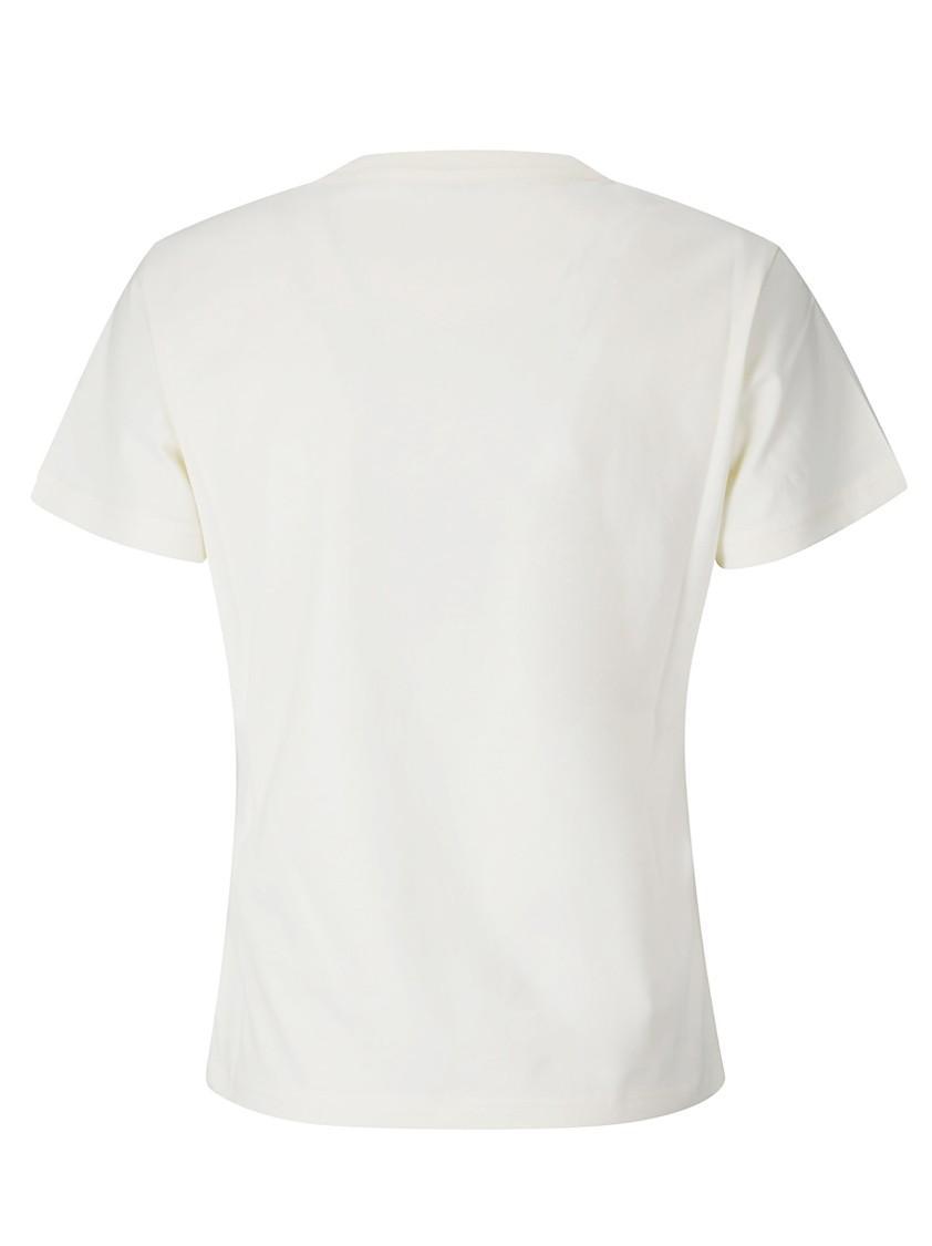 MONCLER Short Sleeves Sweater In White Product Image