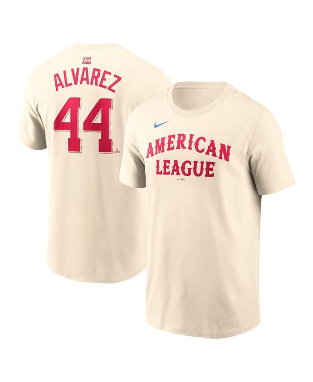 Nike Mens Yordan Alvarez Cream American League 2024 Mlb All-Star Game Name Number T-Shirt Product Image