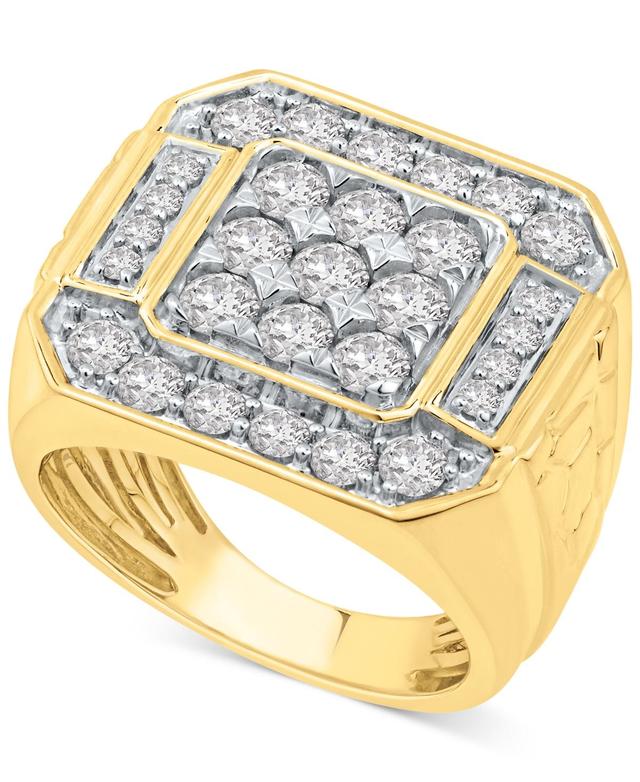 Mens Diamond Cluster Ring (2-1/2 ct. t.w.) in 10k Gold Product Image