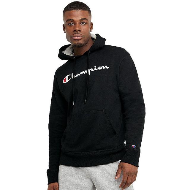 Mens Champion Powerblend Fleece Graphic Pullover Hoodie Product Image