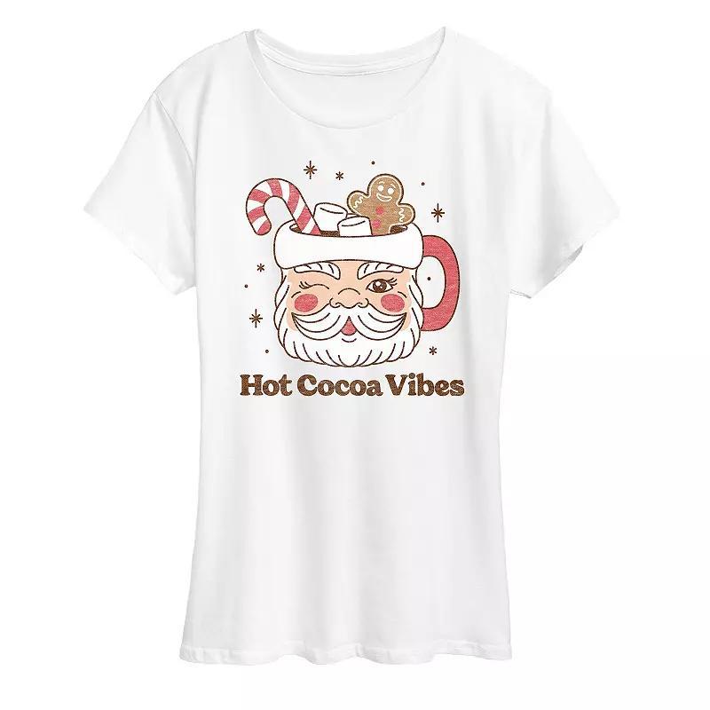 Womens Hot Cocoa Vibes Graphic Tee, Girls Product Image