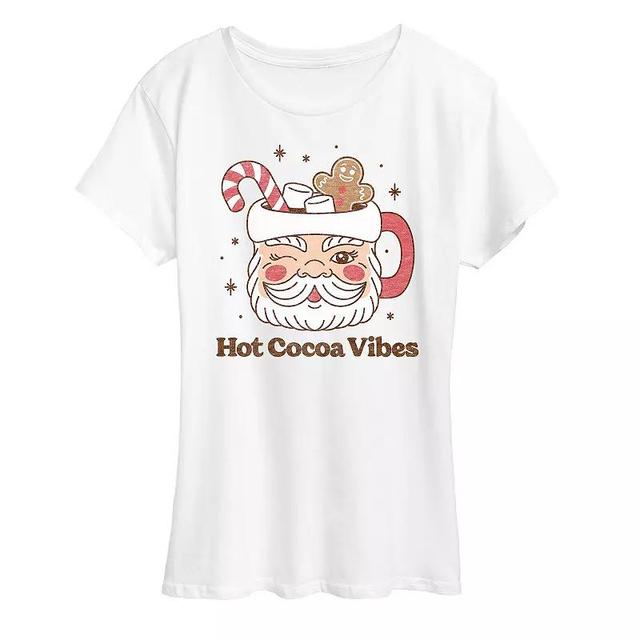 Womens Hot Cocoa Vibes Graphic Tee, Girls Product Image