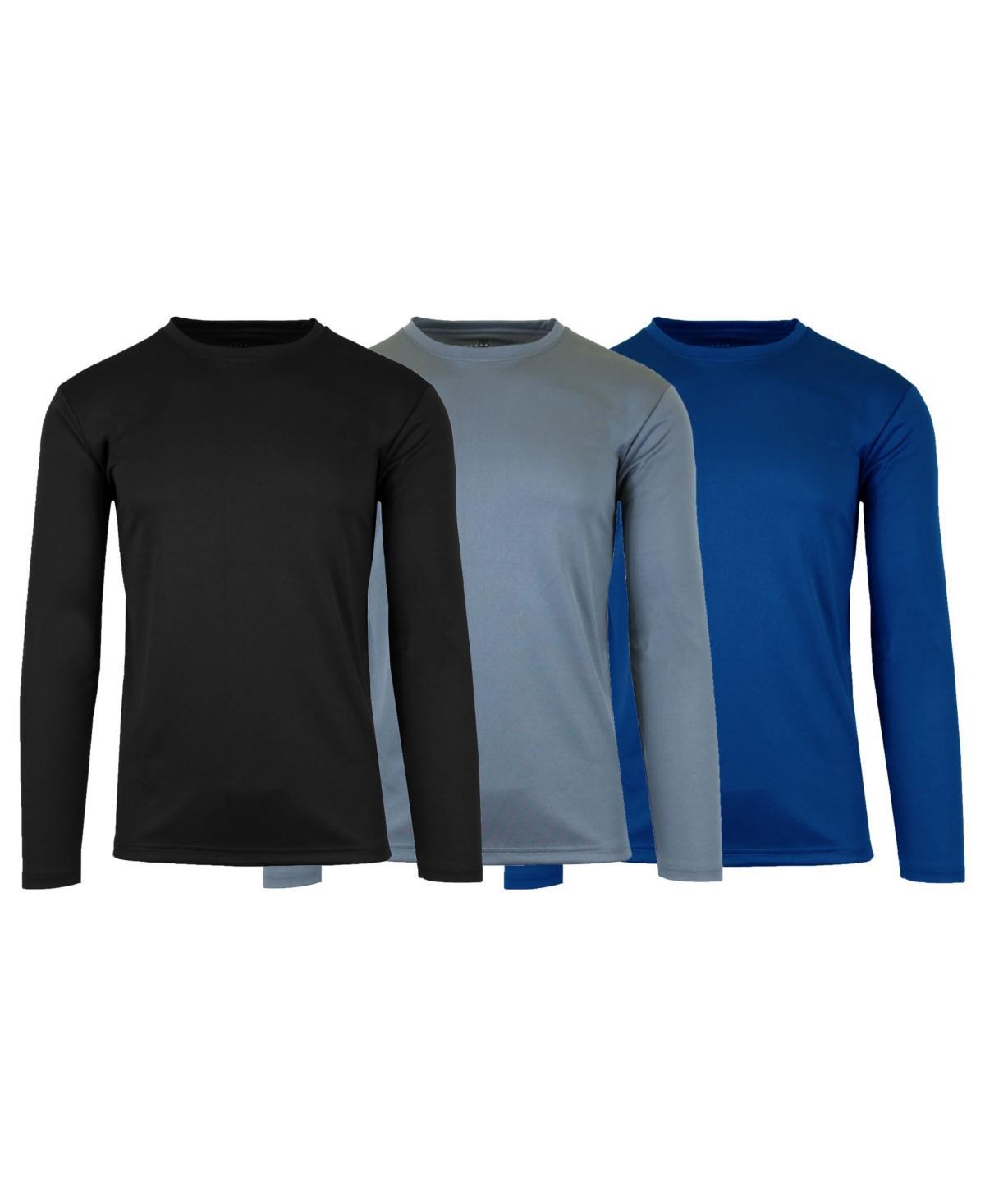 Galaxy By Harvic Mens Long Sleeve Moisture-Wicking Performance Tee, Pack of 3 Product Image