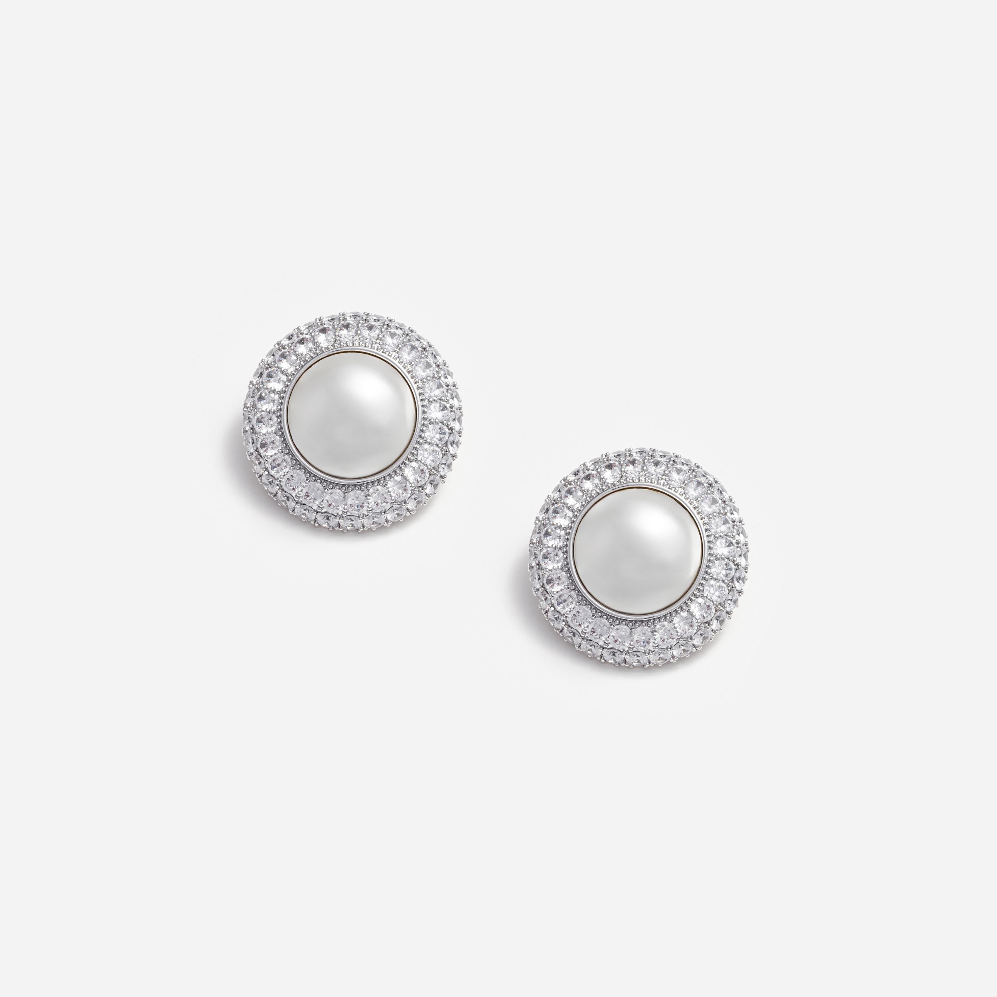 Crystal Pearl Earrings Product Image