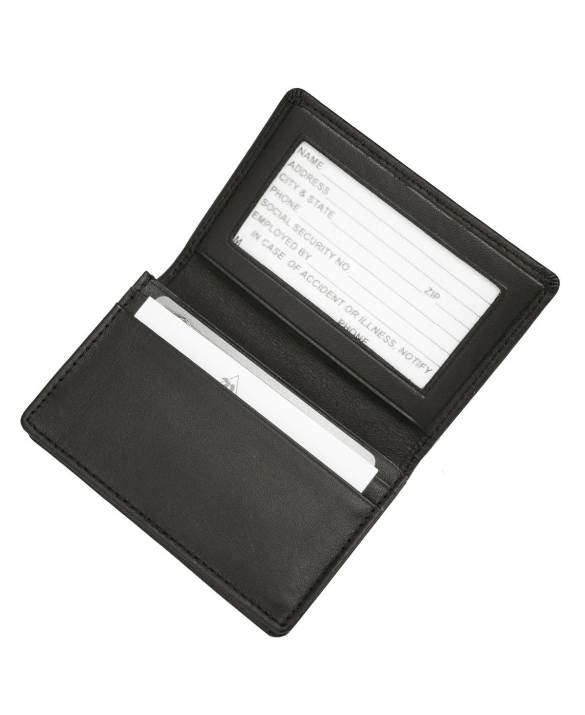 Royce Leather Deluxe Card Holder, Black Product Image