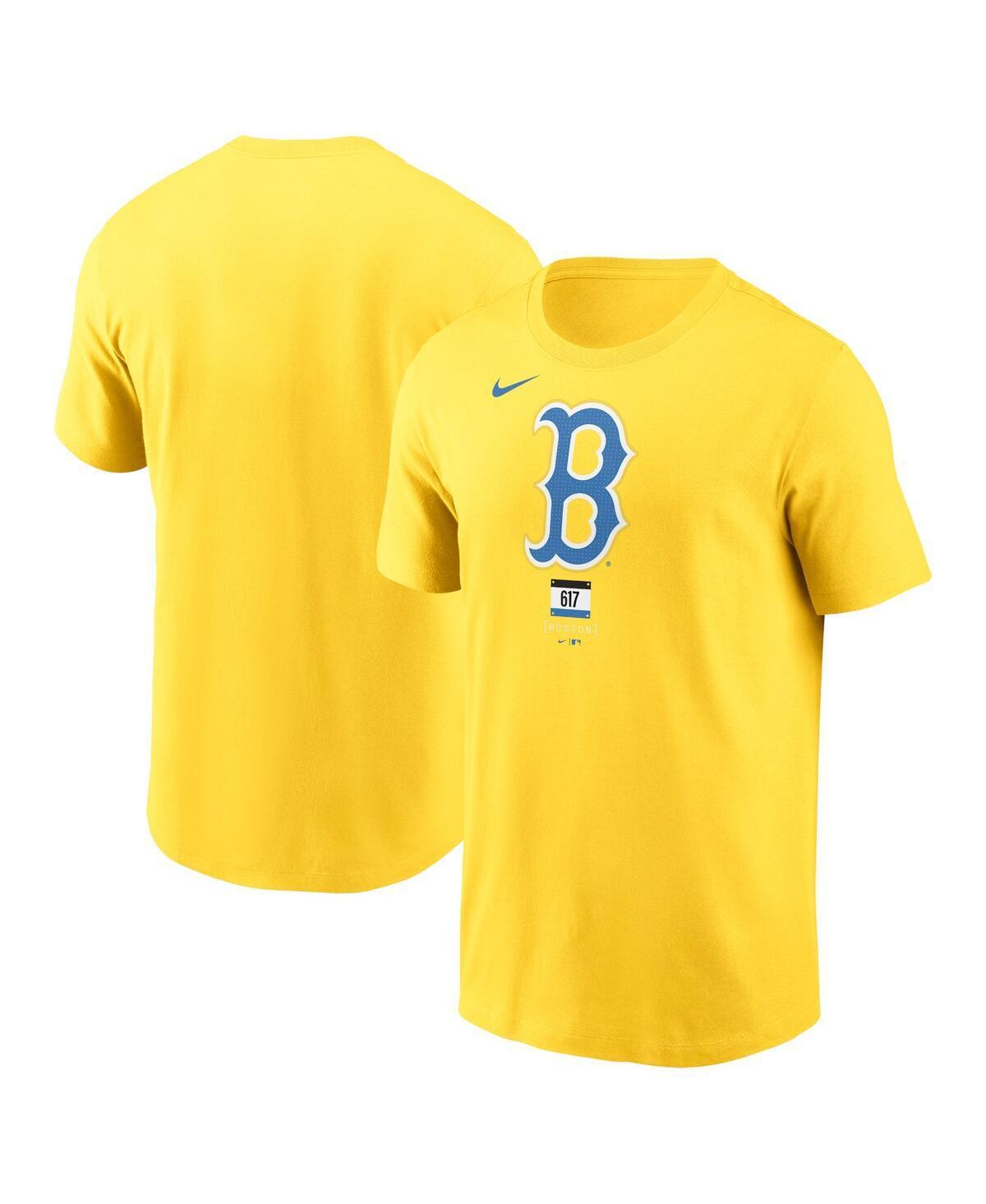 Nike Mens Gold Boston Red Sox City Connect Large Logo T-Shirt Product Image