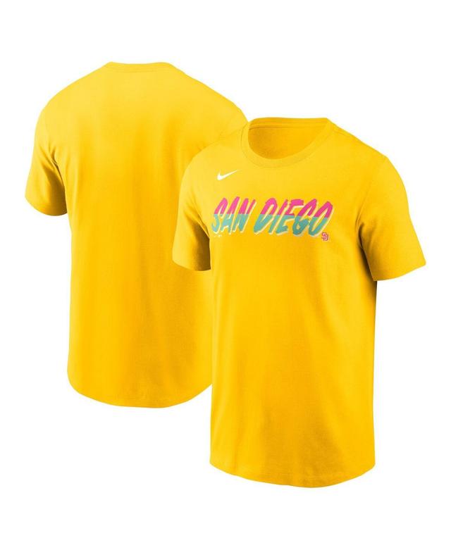 Mens Nike Gold San Diego Padres City Connect Wordmark T-shirt Product Image