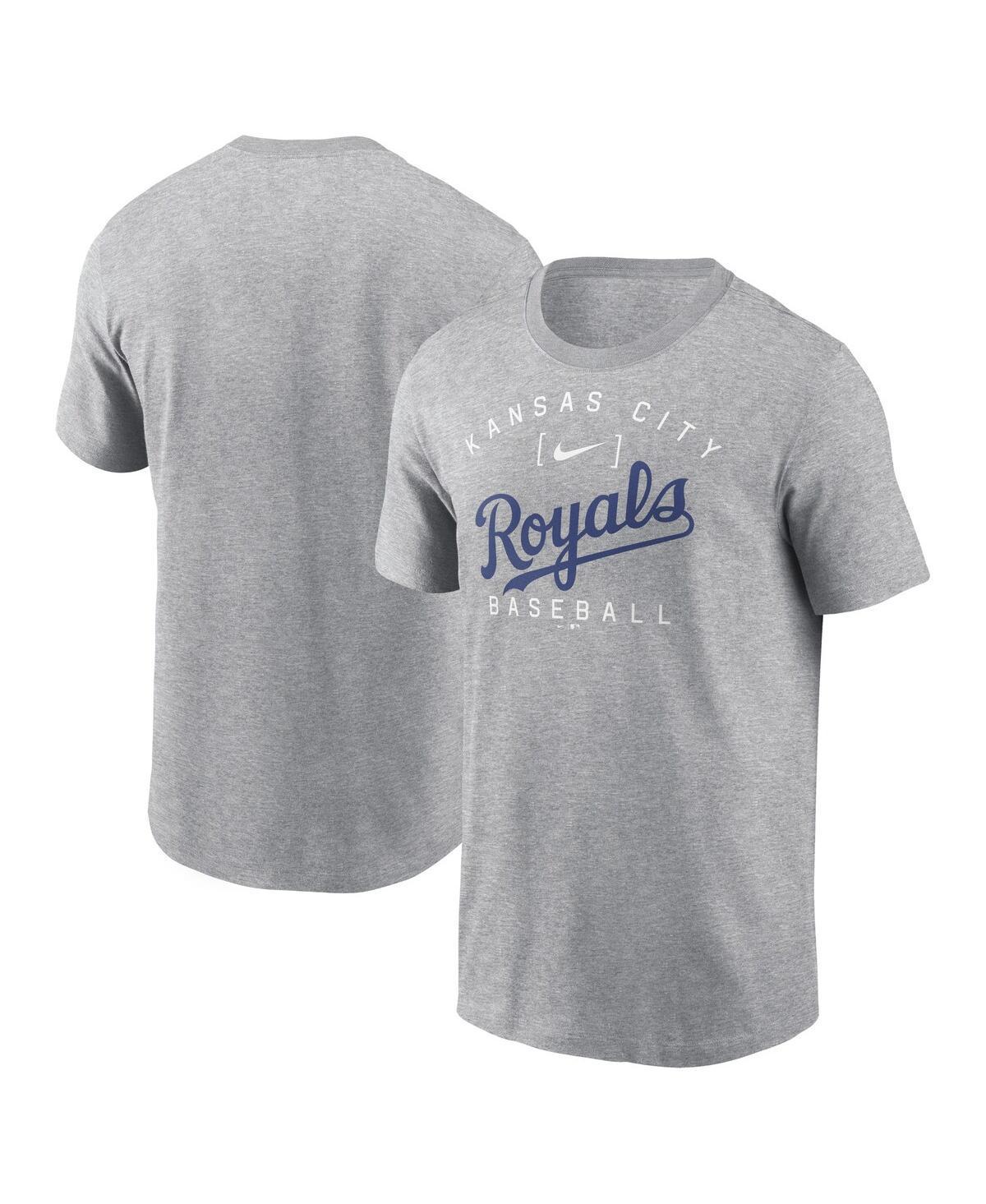 Nike Mens Heather Gray Kansas City Royals Home Team Athletic Arch T-Shirt Product Image