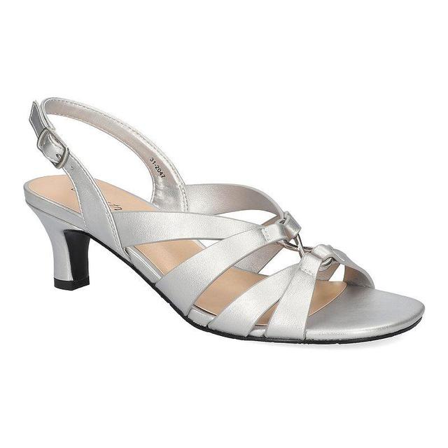 Easy Street Zazie Womens Slingback Heeled Sandals Silver Product Image