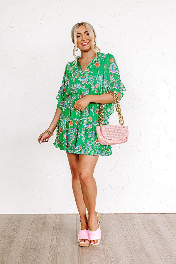 Try Your Luck Dress in Kelly Green Product Image