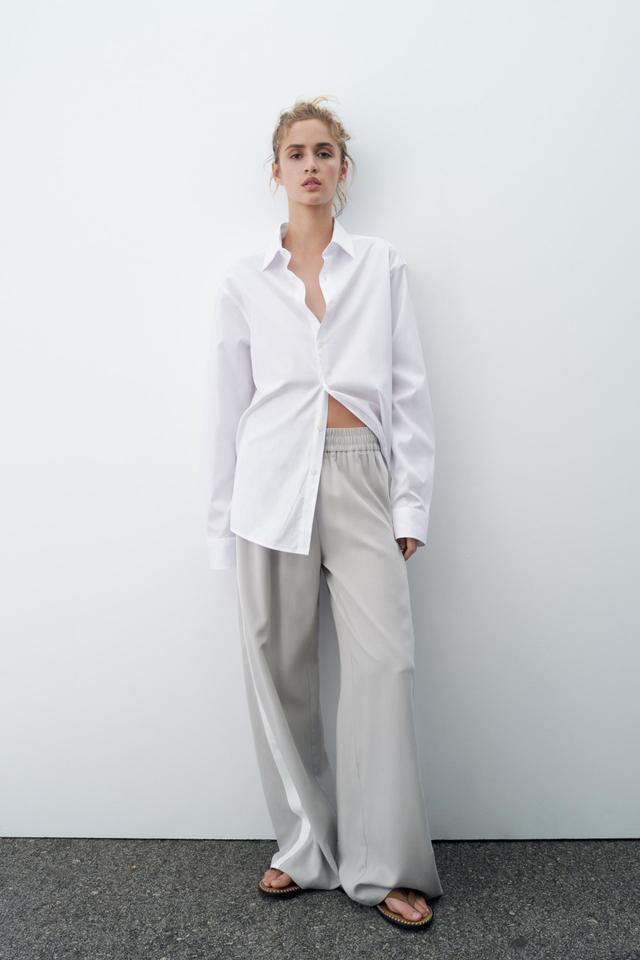 SIDE STRIPE WIDE LEG PANTS Product Image