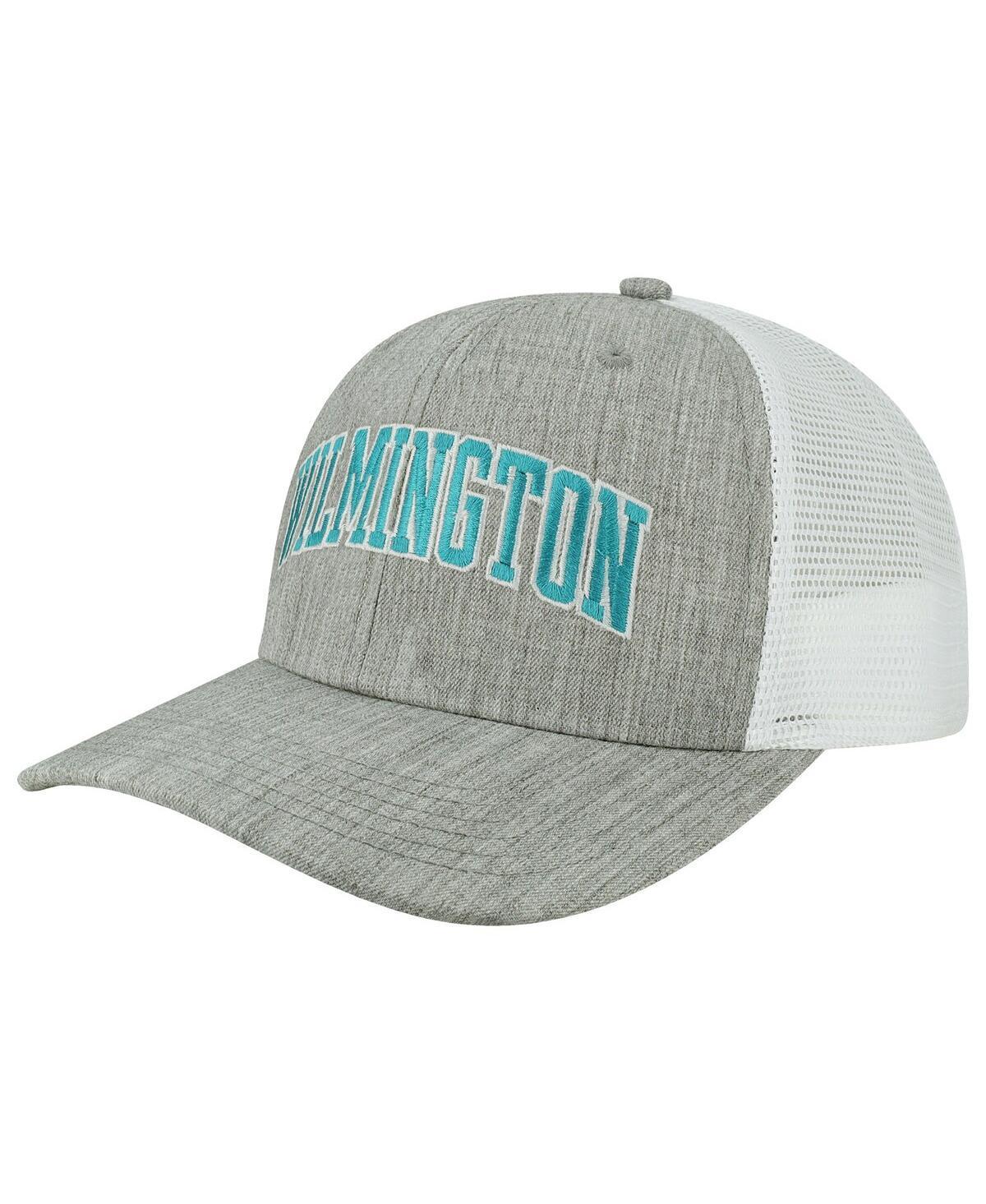 Mens Heather Gray Unc Wilmington Seahawks Arch Trucker Snapback Hat - Heather Gray Product Image