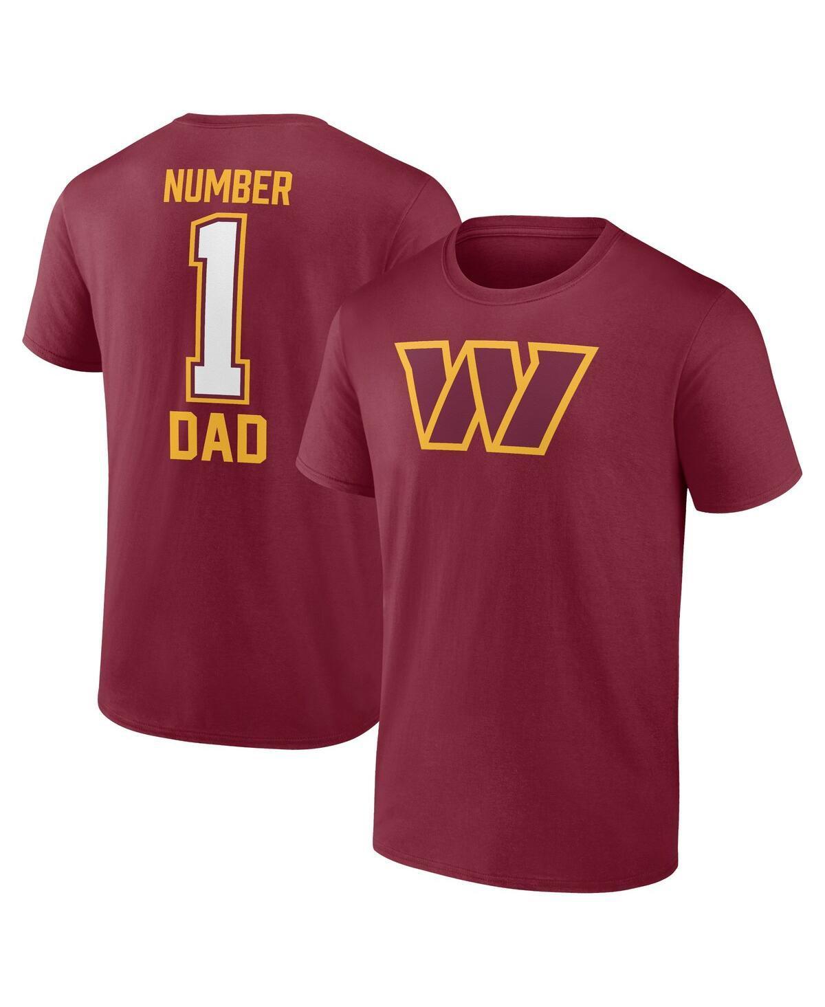 Mens Fanatics Branded Burgundy Washington Commanders Fathers Day T-Shirt Product Image