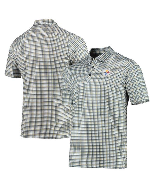 Mens Gray Pittsburgh Steelers Deliver Button-Down Polo Shirt - Gray Product Image