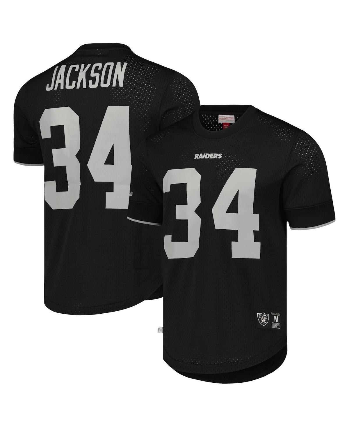 Mens Mitchell & Ness Bo Jackson Black Los Angeles Raiders Gridiron Classics Retired Player Name & Number Mesh Top Product Image