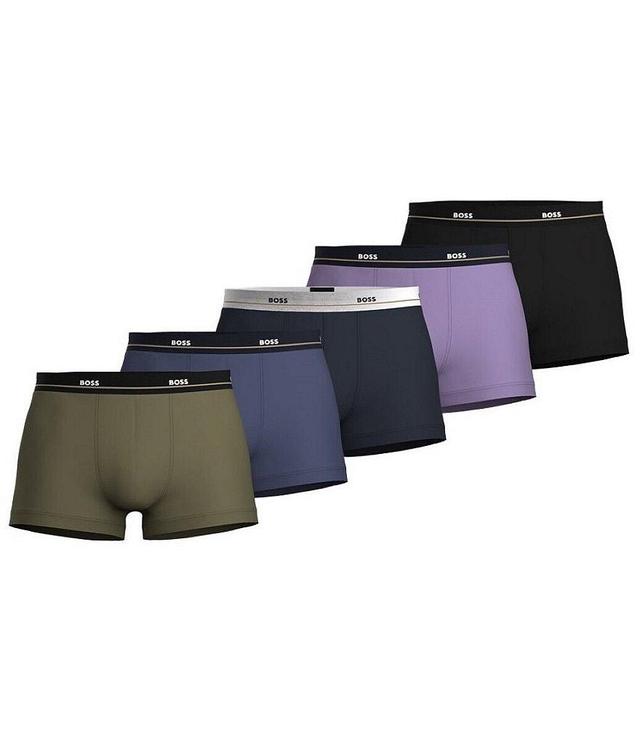 Hugo Boss Jacquard Waistband Trunks 5-Pack Product Image