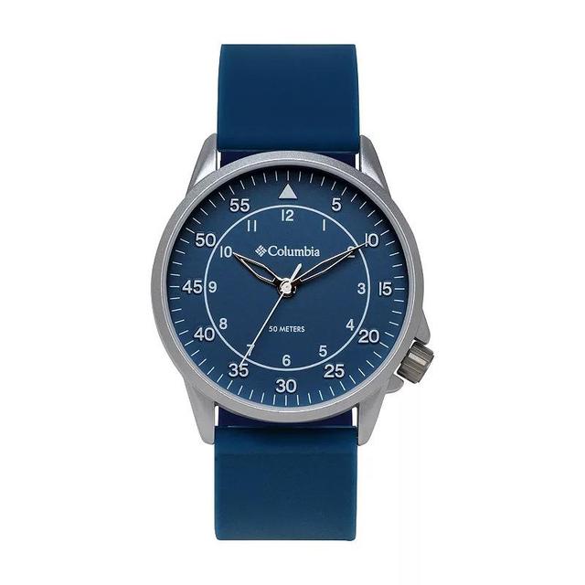 Mens Columbia Timing Sandblasted Silicone Strap Watch Blue Product Image