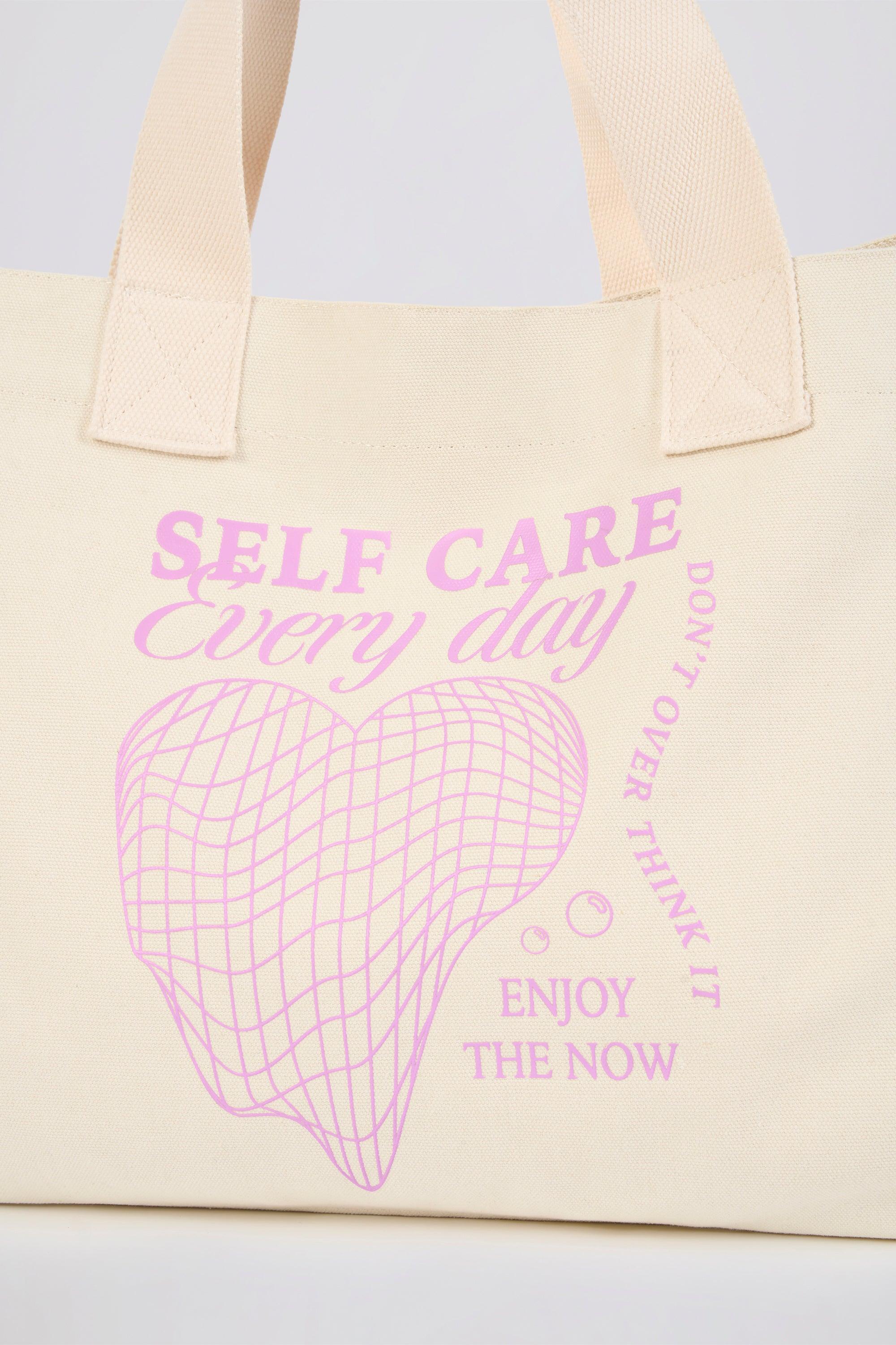 Oversized Canvas Tote Bag in Eggshell Product Image