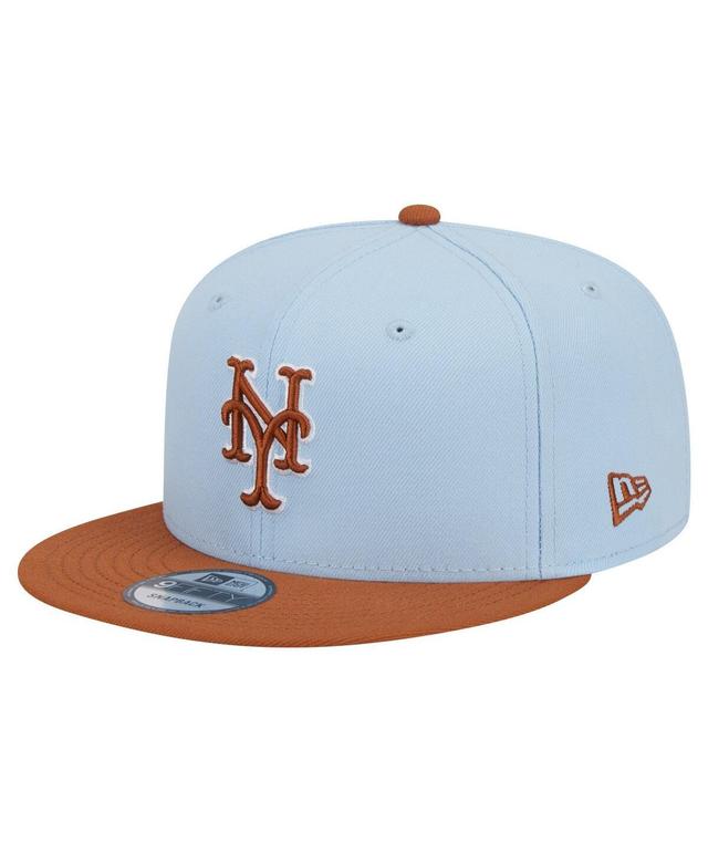 New Era Mens Light Blue New York Mets Spring Color Two-Tone 9FIFTY Snapback Hat Product Image