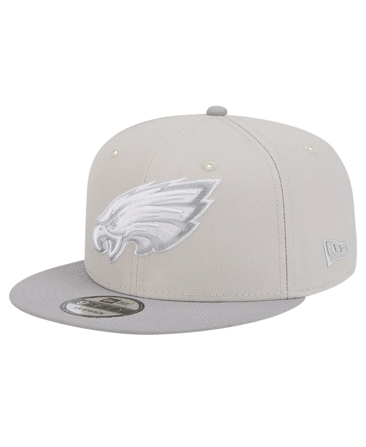 New Era Mens Stone Philadelphia Eagles Two-Tone Color Pack 9FIFTY Snapback Hat - Stone, Gray Product Image