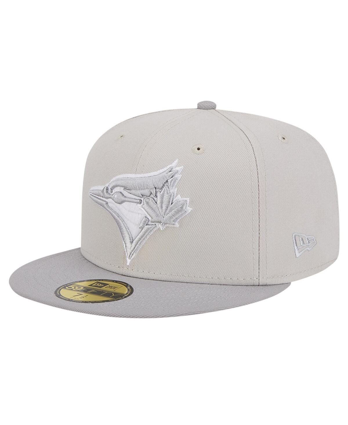 New Era Mens Khaki Toronto Blue Jays Two-Tone Color Pack 59FIFTY Fitted Hat - Khaki, Gray Product Image