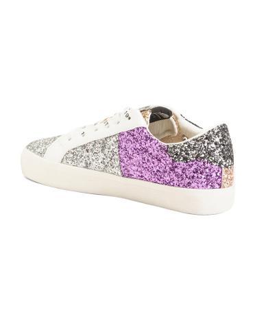 Leather Shae Glitter Sneakers for Women Product Image