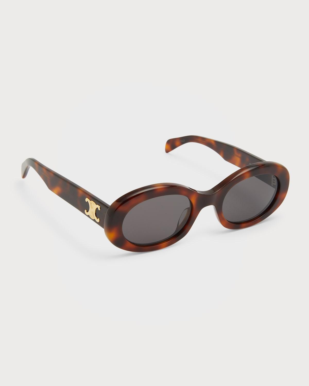 CELINE Triomphe 52mm Oval Sunglasses Product Image