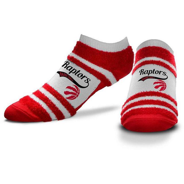 Womens For Bare Feet Toronto Raptors Block Stripe Fuzzy Ankle Socks Product Image